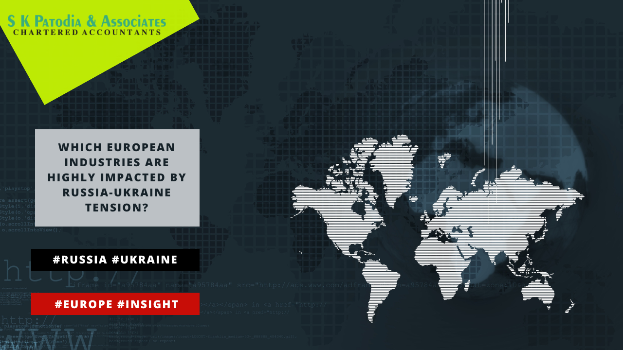 Which European industries are highly impacted by Russia-Ukraine tension?